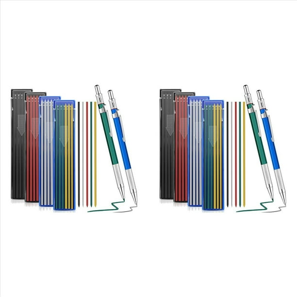 4 LáPices de Soldador con 96 Recambios Redondos de LáPices MecáNicos, Marcador de Soldadura de Metal para Soldador de Tubo.