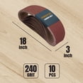 thumbnail image 2 of Cintas de lijado POWERTEC 3 x 18 cm, grano 240, paquete de 10, 2 of 7