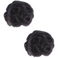 thumbnail image 4 of 2 Pcs Perruque Fleur Pince à Cheveux Chignon Queue de Cheval Extension de Cheveux (Rouge), 4 of 8