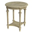 thumbnail image 1 of Hellinger Table d'Appoint Ronde avec Étagère en Beige Antique, 1 of 6