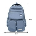 thumbnail image 3 of DEBGFS Sac à Dos Décontracté pour Étudiant Sacs d'École Mode Grande Capacité pour Vacances (Rouge),Bleu, 3 of 10
