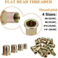 thumbnail image 4 of iMeshbean 120pc SAE Rivet Nut Kit to Rivnut Thread Setting Tool Nut Setter NutSert Riveter, 4 of 8