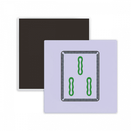 

Mahjong Bar 3 Tiles Pattern Square Ceracs Fridge Magnet Keepsake Memento