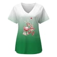thumbnail image 2 of Uniformes médicos cortos con estampado de Papá Noel para mujer, blusa de enfermería con bolsillo, camisa de trabajo para el cuidado de mascotas, camisa de enfermera, 2 of 5