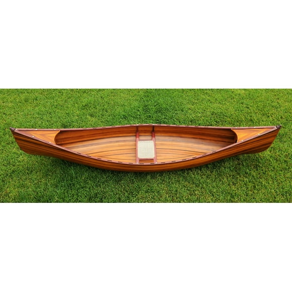 homeroots outdoor 364276 26.25" x 118.5" x 16" Wooden Canoe