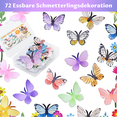 thumbnail image 4 of Decoraciones de mariposas para tartas de fiesta, 72 piezas de decoraciones comestibles para tartas con mariposas, decoraciones comestibles de papel con mariposas para cupcakes, para bodas,, 4 of 7