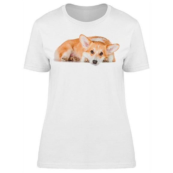 Lazy Pembroke Welsh Corgi  T-Shirt Women -Image by Shutterstock Women T-Shirt, Female Large