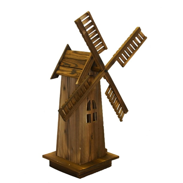 Wooden Dutch Windmill Back Yard Decorations Classic Old Fashioned For Garden Patio Com - Wooden Garden Windmill Plans