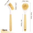 thumbnail image 4 of 2 Pack Kitchen Scrub Brushes for Cleaning Dish Brush with Handle for Pans, Pots, Kitchen Sink Cleaning Scrub Brushes (PP Plastic), 4 of 7
