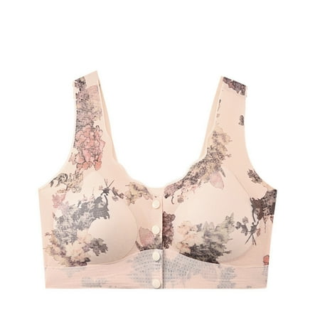 Black of Friday Deals!Clearance Staron Front Close Bras for Women No Underwire Bras Front Closure Wireless Bra Stretch Bra Comfortable Soft Smoothing Bras