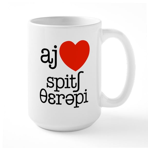 CafePress - I Heart Speech Therapy - 15 oz Ceramic Large White Novelty Mug