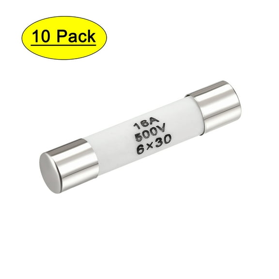 Ceramic Cartridge Fuses 20A 500V 6x30mm Ceramic Fuses Fast Blow for Amplifier Energy Saving Lamp Ballast 5pcs