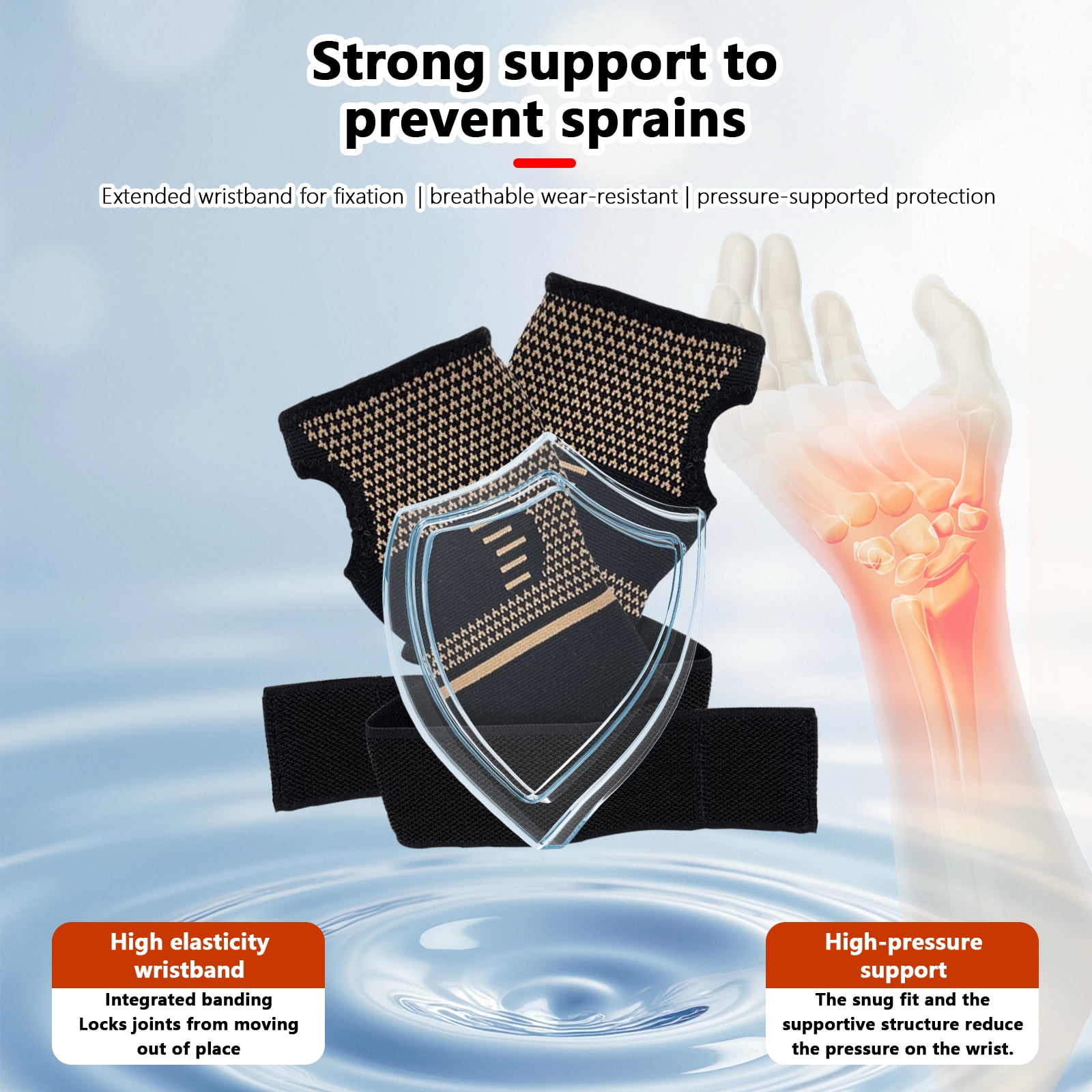 Arcticwind Copper Knee Braces+Ankle Braces+Wrist Braces,Elastic Knitting,Breathable Pressure Sports Protective Equipment,for Women and Men,Guard for Carpal Tunnel Relief,Sprain,Injuries,2 Pairs,S