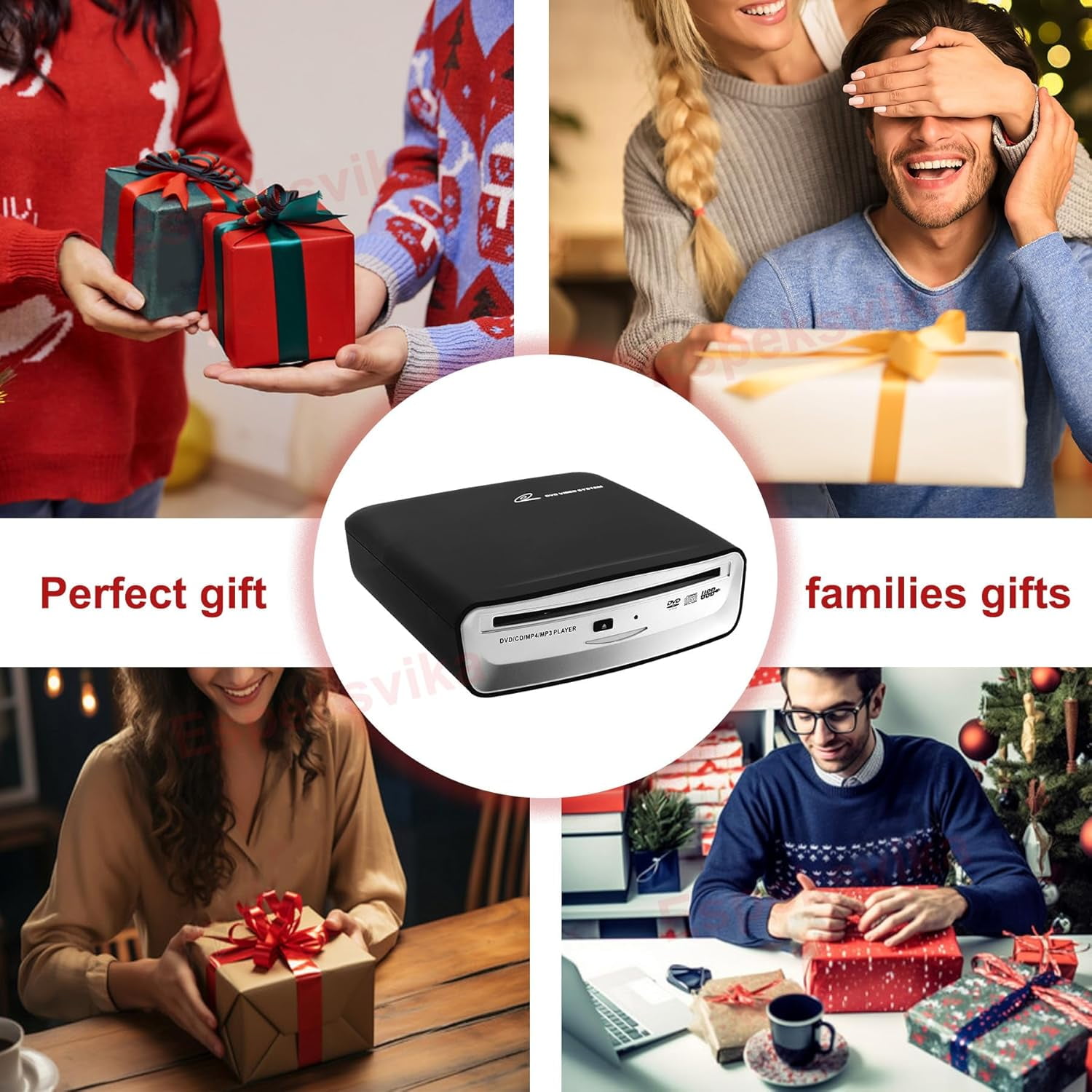 CD VCD Player for Car with USB Port, Portable External CD Player That Plugs into Car Laptop Desktop TV Computer, Plug & Play –Upgraded,for Android Navigation/Smart TV/Desktops