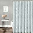 thumbnail image 4 of Shower Curtain Teal Stripes Shower Curtains for Bathroom Decor Modern Art Lines Shower Curtain Sets with Hooks Waterproof Fabric Bath Curtain Standard 72" X 72", 4 of 6