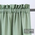 thumbnail image 4 of Kitchen Waffle Weave Curtains, Waterproof Rod Pocket Short Curtain, Bathroom Valance, 4 of 8