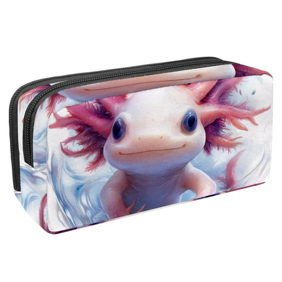 PhooArto Pencil Case, Cute Axolotl Large Capacity Pencil Pouch Stationery Pen Bag