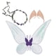 thumbnail image 1 of Sonducket Disfraz de hada elfo para Halloween, disfraz de ala de Ángel brillante, recuerdo de fiesta, pendientes de de flores, accesorios de Disfraces de disfraces Violeta 60*48cm Sonducket AP013010-05, 1 of 6
