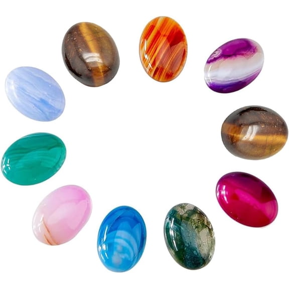 Gemstones Cabochons Flatback Healing Quartz Stones Cabochons for Making Colorful DIY