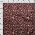 thumbnail image 3 of oneOone Cotton Poplin Maroon Fabric Asian Japanese Floral Quilting Supplies Print Sewing Fabric By The Yard 56 Inch Wide, 3 of 4