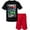 Black / red, variant on PJ Masks Catboy Owlette Gekko Toddler Boys T-Shirt and Mesh Shorts Outfit Set Toddler to Big Kid