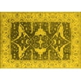 thumbnail image 1 of Ahgly Company Machine Washable Indoor Rectangle Oriental Yellow Industrial Area Rugs, 7' x 9', 1 of 4
