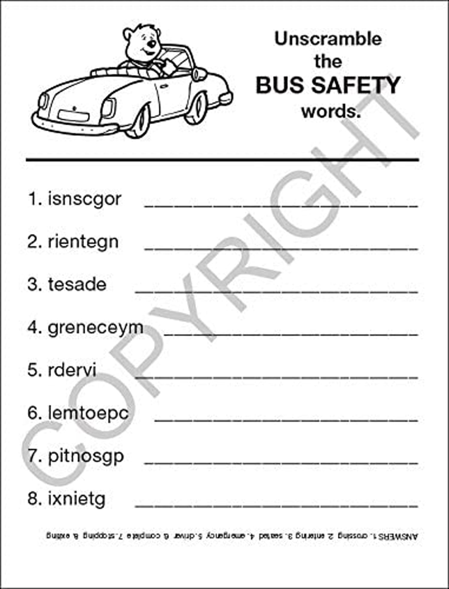 25 Pack - Practice School Bus Safety Kid's Educational Coloring & Activity Books