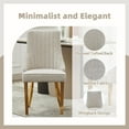 thumbnail image 5 of Mid Century Dining Chairs Dining Chairs Set of 6，Linen Tufted Kitchen Dining Room Chair with Solid Wood Legs, Fabric Upholstered Dining Chair, 5 of 7