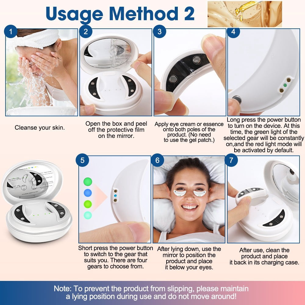 Multifunctional Eye Massager, Red Light Eye Massager Gel Paste, Relieve Eye Fatigue | Reduce Dark Circles/Eye Wrinkle | for Daily Eye Care Tool