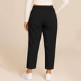 thumbnail image 4 of Women's Flowy Wide Leg Pants Casual Beach Pants High Waisted Drawstring Palazzo Trousers with Pockets, 4 of 8