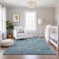 thumbnail image 6 of Addison Rugs Mayfield Premium Machine Washable Traditional Formal Teal Rectangle Rug, 8' x 10', 6 of 6