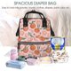 thumbnail image 5 of Disketp Painting Peach Mochila de Pañales de Gran Capacidad con Múltiples Bolsillos, Mochila de Viaje Multifuncional para Bebé, Unisex, Moderna y Resistente, 5 of 6
