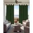 thumbnail image 4 of Solid Dark Green Blackout Curtains 96 Inches Long for Bedroom, Retro Minimalism Abstract Denim Texture Thermal Insulated Room Darkening Black Out Window Curtain Panels Grommet Drapes for Living Room, 4 of 8