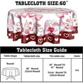 thumbnail image 3 of Valentines Day Round Tablecloth 60 Inch Love Heart Red Buffalo Plaid Decorative Valentine''s Day Table Cloths Polyester Fabric Table Cover for Home Outdoor Wedding Anniversary Party, 3 of 5