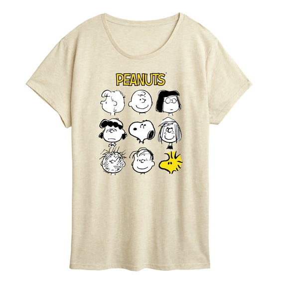 Peanuts - Many Faces Of Peanuts - Women's Short Sleeve Graphic T-Shirt