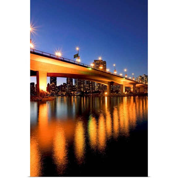 Great BIG Canvas | Rolled Ron Watts Poster Print entitled View Under Cambie Street Bridge, Vancouver, Canada