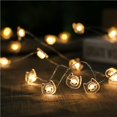 thumbnail image 3 of Monstrate Cat Shape Fairy Lights with 20 White 2M Garden LED Operated Battery Warm String LEDs Light Lamp for Decorating Wedding Party Type3 NO3, 3 of 6