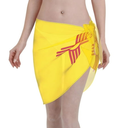 Womens New Mexico Coverups Beach Short Sarong Sheer Chiffon Cover Up Bikini Wraps