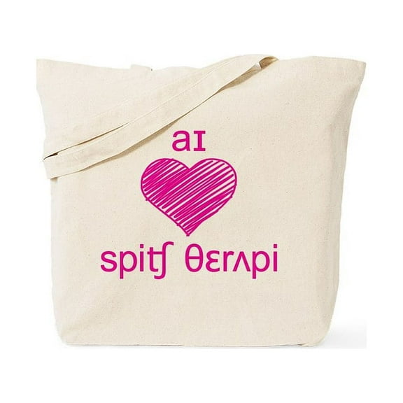 CafePress - I Heart Speech Therapy Tote Bag - Unisex Canvas Tote Bag, Beige, 1-Piece