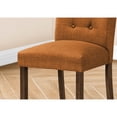 thumbnail image 2 of Set of 2 Dining Chairs | Used in Dining and Kitchen Spaces | Orange Fabric with Walnut Wood | Helps with the Assembly of New Furniture, 2 of 2