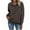 #0416-Brown, variant on Uootdi Women's Half Zip Quilted Long Sleeve Sweatshirts Blouses for Women Dressy Casual Gift Crew Neck Pullover Tops Textured So lid