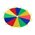 thumbnail image 4 of Juega en ídas Rainbow Parachute Ligero, plegable, con manijas de juegos de equipo para niños parques de patio trasero Familia de entretenimiento, 4 of 8