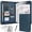 Blue, variant on NATISERAUM Portfolio Binder, Vegan Leather A4 Padfolio Organizer, 3 Ring Binder with Zipper,Includes 10 Clear Sheet Protectors,Pen & 20‑Page Notepad