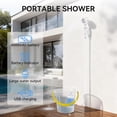 thumbnail image 3 of Portable Shower for Camping, USB Rechargeable Outdoor Shower Pump, Handheld Waterproof Electric Portable Shower with 2 Spray Modes, 4000mah, For Camping, Hiking, Rv & Pet Cleaning, 3 of 10