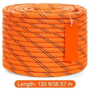 KFFKFF Arborist Tree Climbing Rope Double Braid Polyester 3/8 x 120 48-Strand