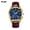 Gold Shell and Blue Surface, variant on New men's watch, quartz watch, luminous fake three-eye quartz watch, trendy men's watch for students, business fashion men's wristwatch