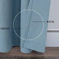 thumbnail image 4 of KEQIAOSUOCAI Light Blue Linen 100% Blackout Curtains for Bedroom - 95 Inches Long Energy Saving Thermal Insulated Window Treatment Curtain Drapes for Living Room (Air Blue,2 Panels,W 52 x L 95 Inch), 4 of 14
