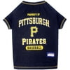 Pets First MLB Pittsburgh Pirates Tee Shirt for Dogs & Cats. Officially Licensed - Small