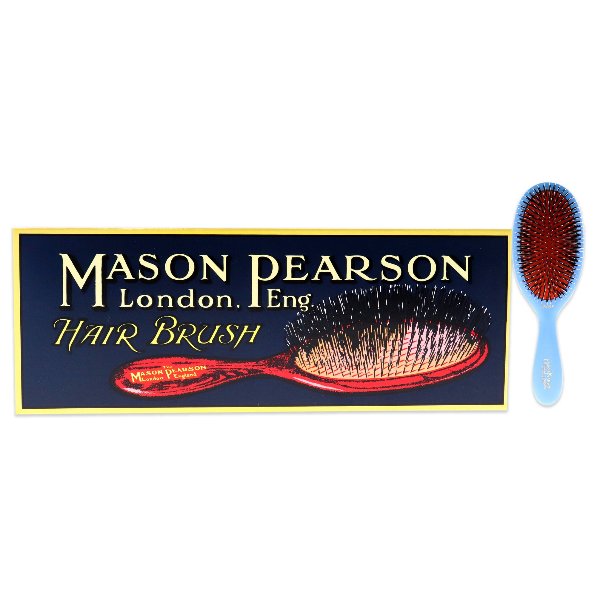 Pearson Junior Mixture Bristle and Nylon Brush - BN2 Blue, 2 Pc Hair and Cleaning Brush - Walmart.com