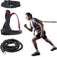 thumbnail image 2 of YNXing Resistance Training Rope Explosive Force Bounce Physical Training Resistance Rope Improving Stamina and Strength (Black-9.8FT Kit), 2 of 4